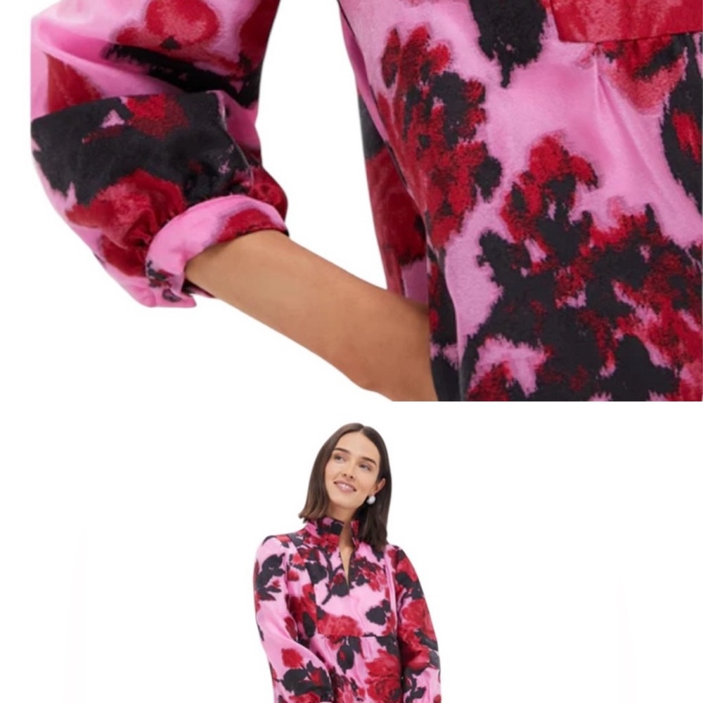 Tuckernuck Pink and Black Floral Dress Tag